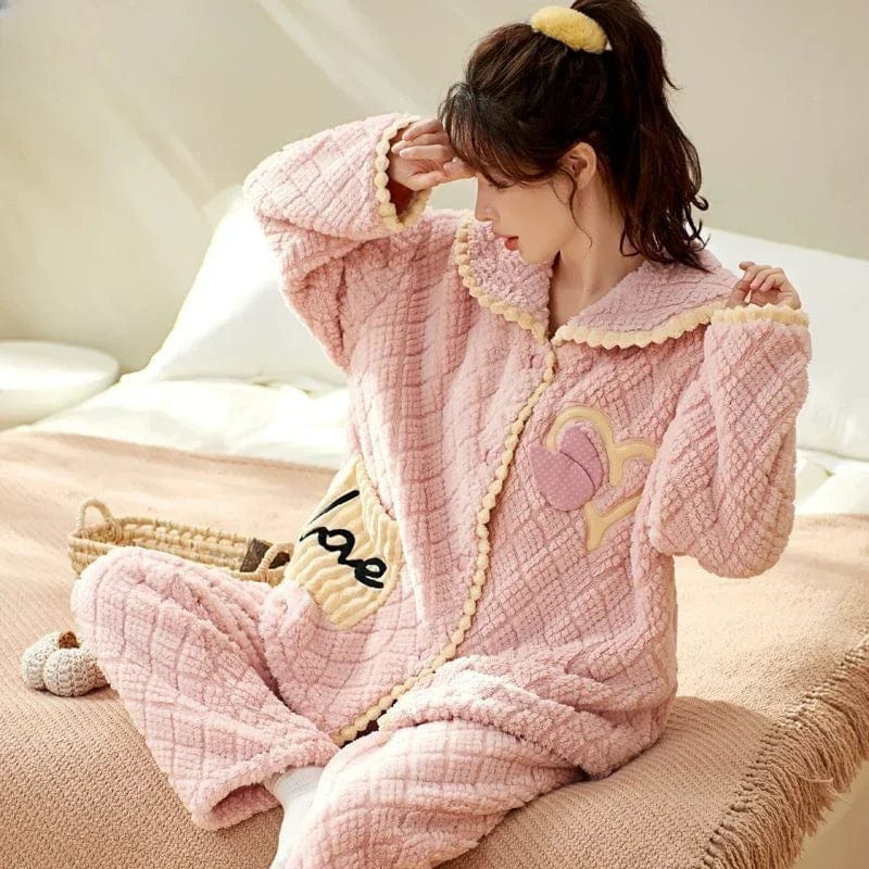 SPS - Coral Velvet Pajama Set