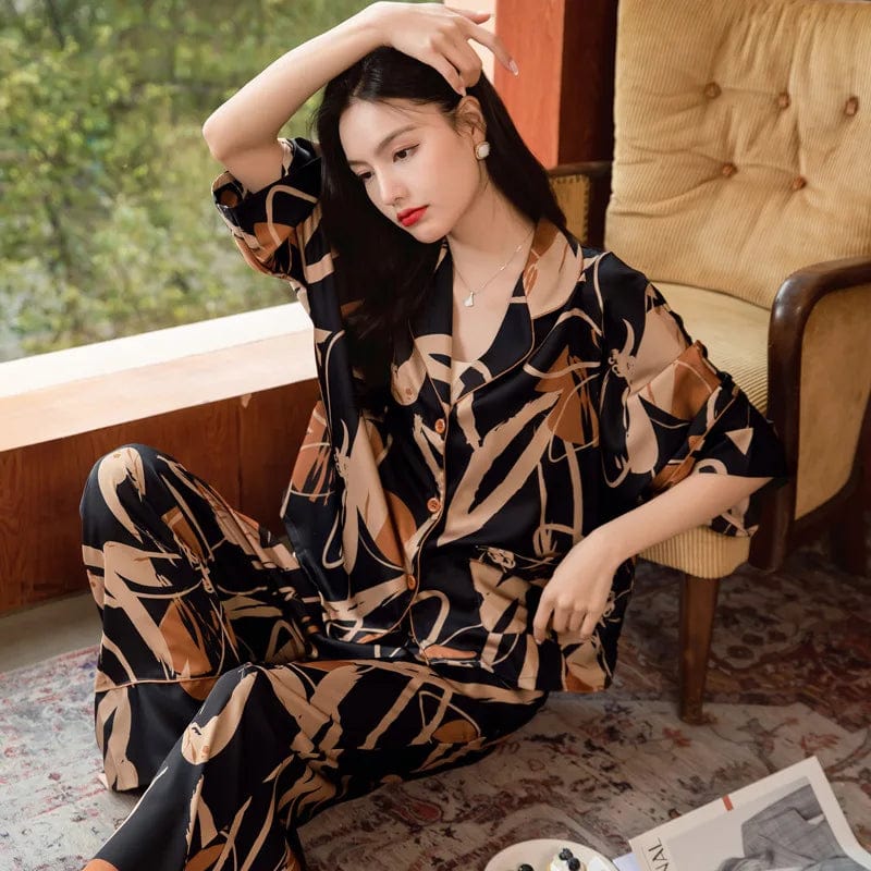 SPS - Floral Silk Pajama Set