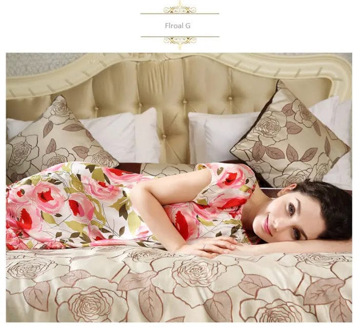 SPS - Pure Silk Floral Nightgown