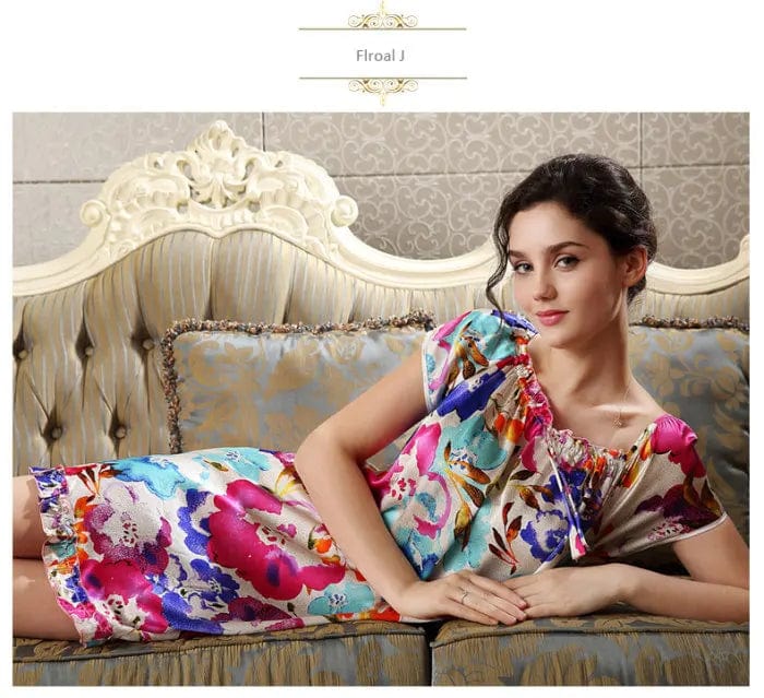 SPS - Pure Silk Floral Nightgown