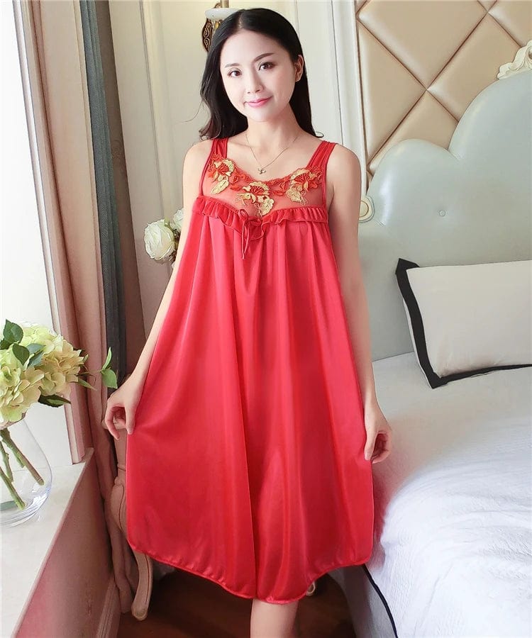 SPS - XXXXL Satin Lace Nightgown