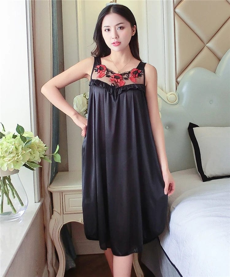 SPS - XXXXL Satin Lace Nightgown