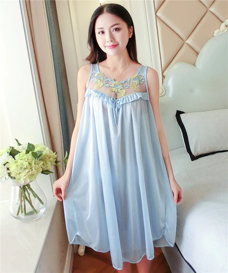 SPS - XXXXL Satin Lace Nightgown