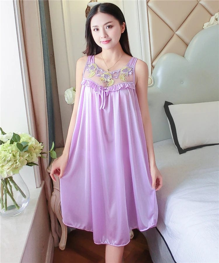 SPS - XXXXL Satin Lace Nightgown