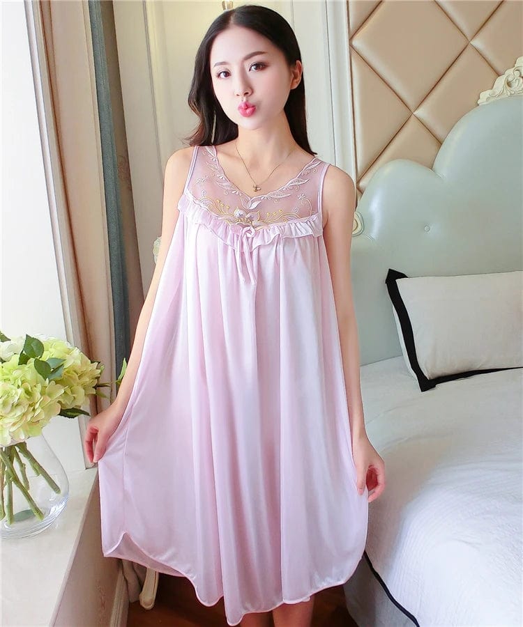 SPS - XXXXL Satin Lace Nightgown