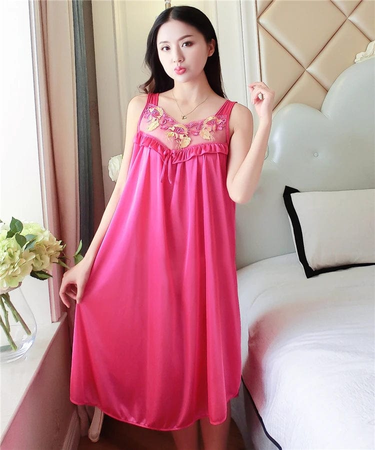 SPS - XXXXL Satin Lace Nightgown