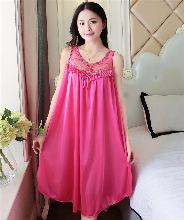 SPS - XXXXL Satin Lace Nightgown