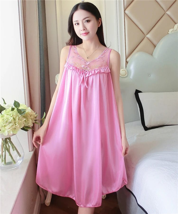 SPS - XXXXL Satin Lace Nightgown