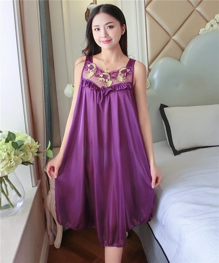 SPS - XXXXL Satin Lace Nightgown