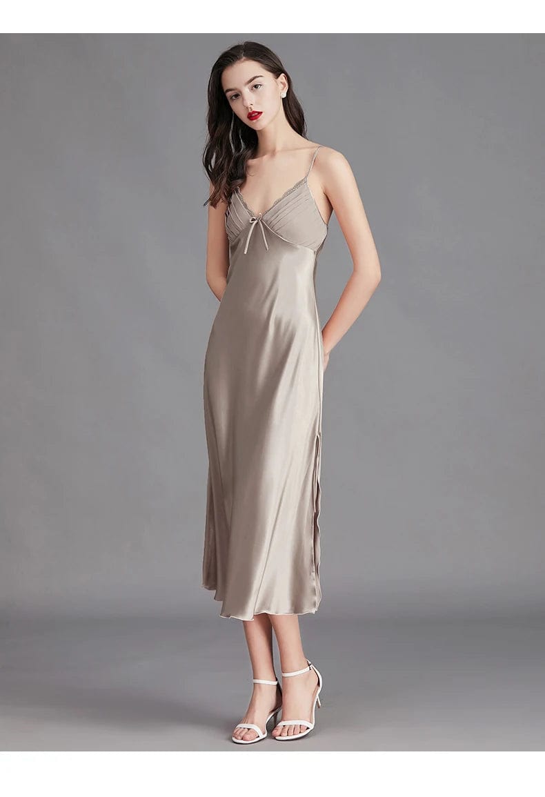 SPS - Nightgowns Sleeveless Silk Dress