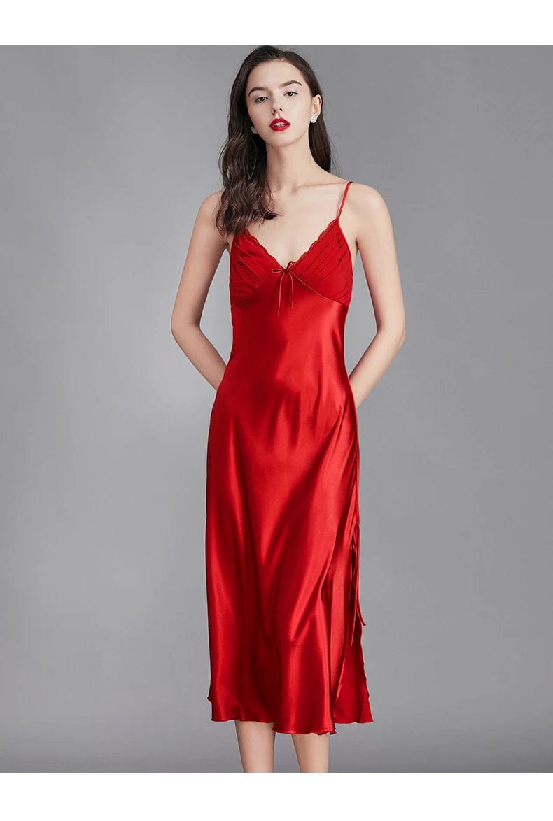 SPS - Nightgowns Sleeveless Silk Dress