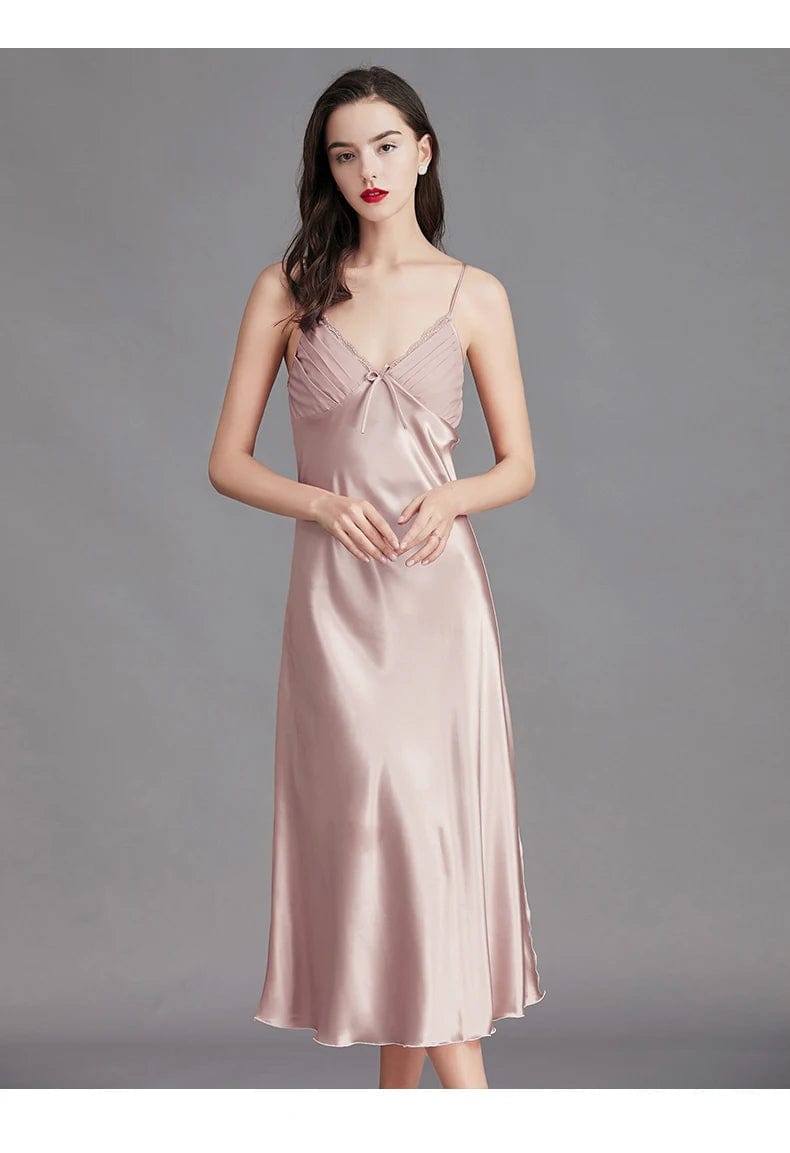 SPS - Nightgowns Sleeveless Silk Dress