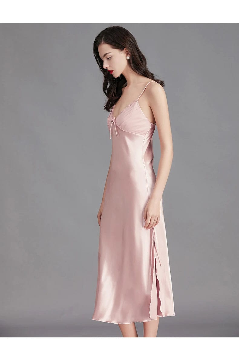 SPS - Nightgowns Sleeveless Silk Dress