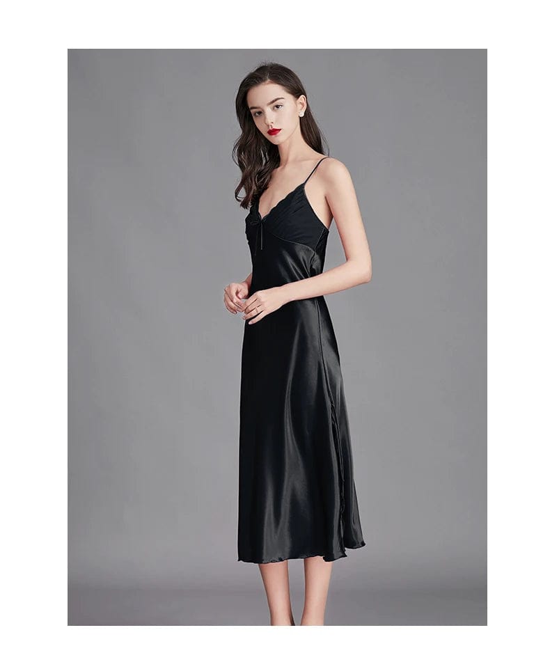 SPS - Nightgowns Sleeveless Silk Dress