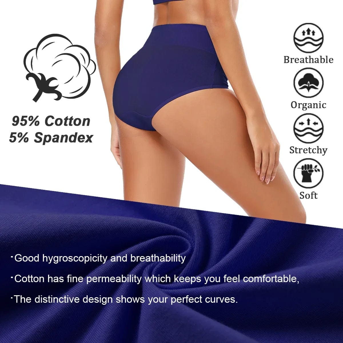 SPS - Seamless High-Waist Cotton Briefs