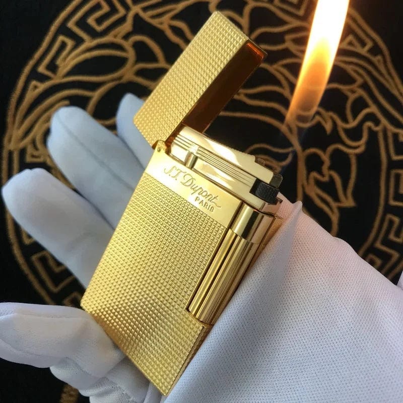 SPS - Dupon Classic Brass Butane Gas Lighter Bright Sound Grinding Wheel Ignition Outdoor Inflatable Lighter Men's Gift With Box