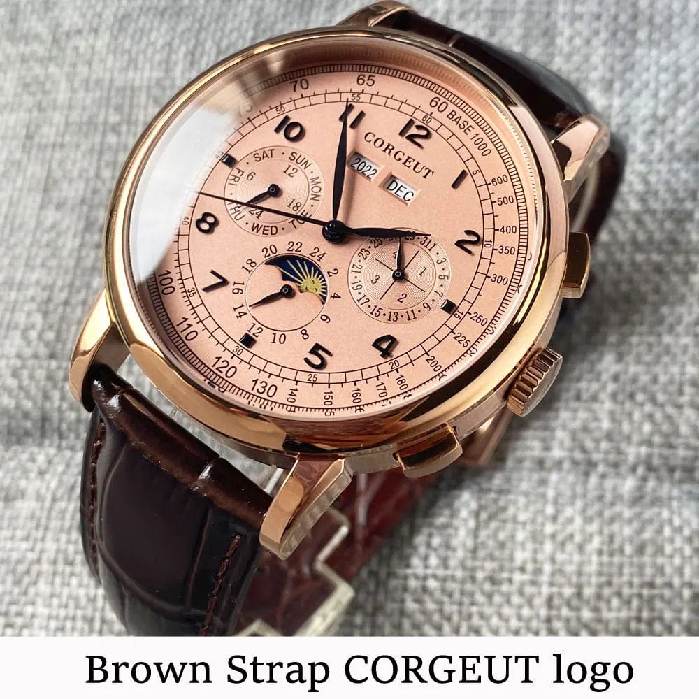 SPS - Corgeut 42mm Men's Rose Gold Watch