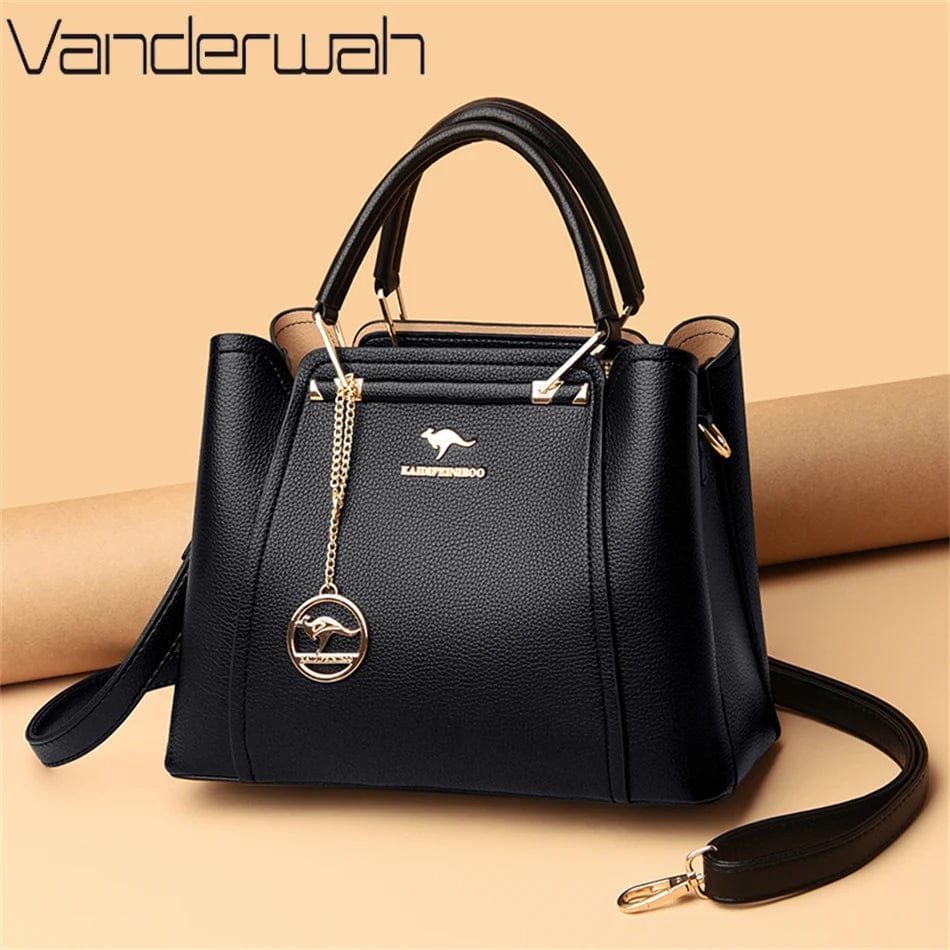 SPS - 2024 Luxury Women Designer 3 Layers Shoulder Crossbody Sac Ladies Large Capacity Leather Handbags Shopper Brand Messenger Totes