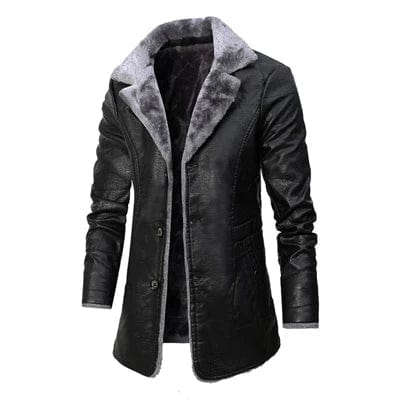 SPS - Men Leather Casual Fleece