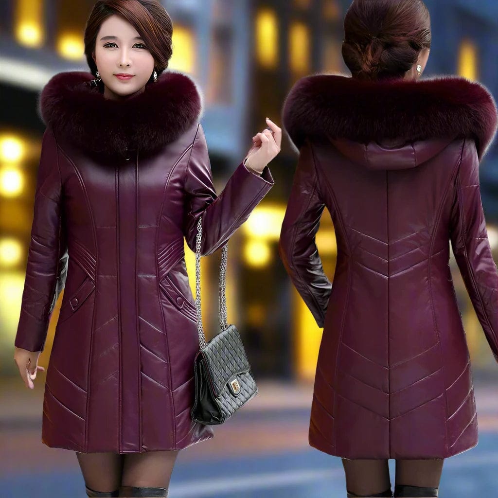 SPS - Warm Hooded Leather Coat