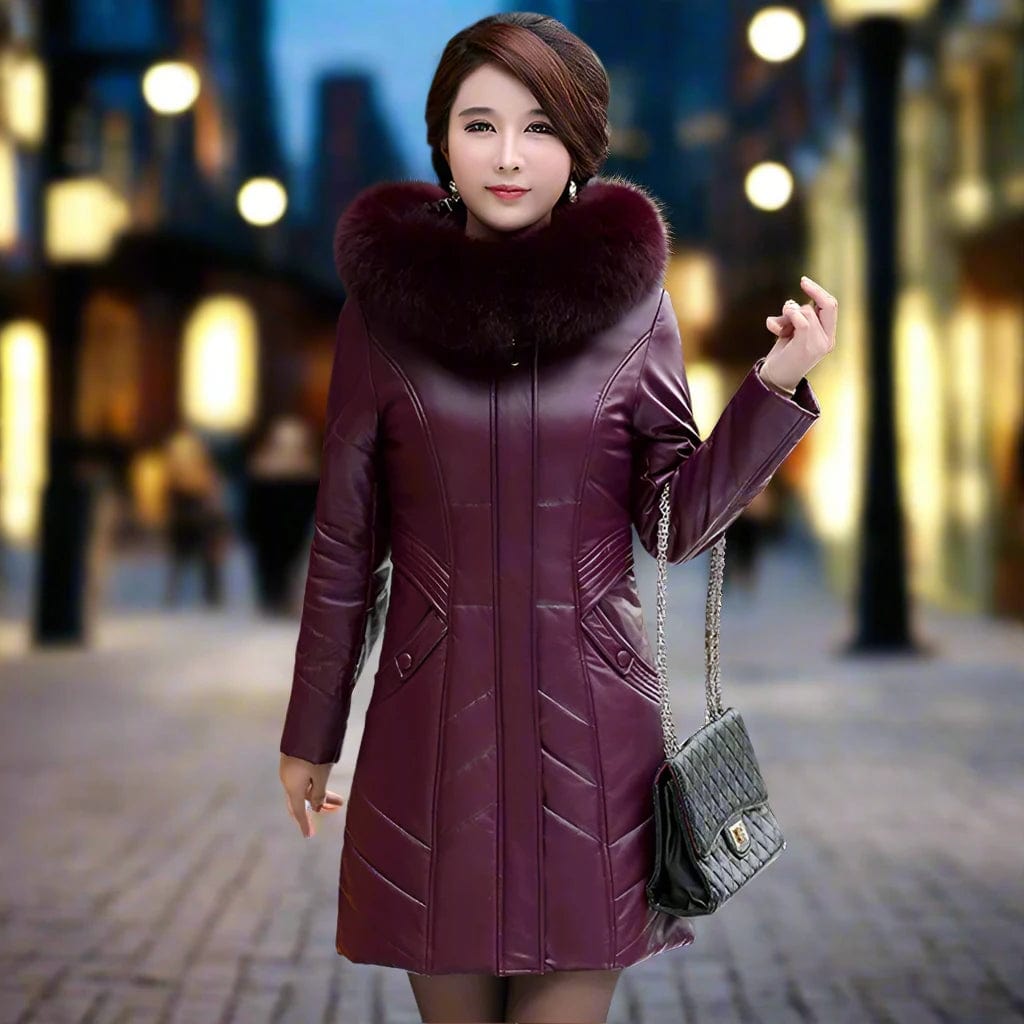 SPS - Warm Hooded Leather Coat