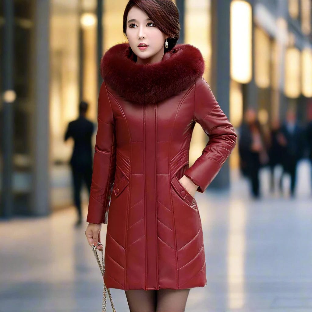 SPS - Warm Hooded Leather Coat