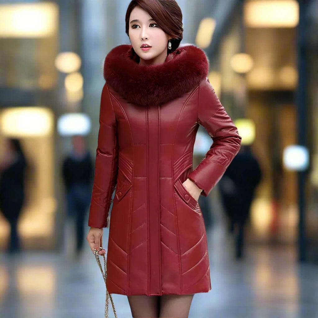 SPS - Warm Hooded Leather Coat