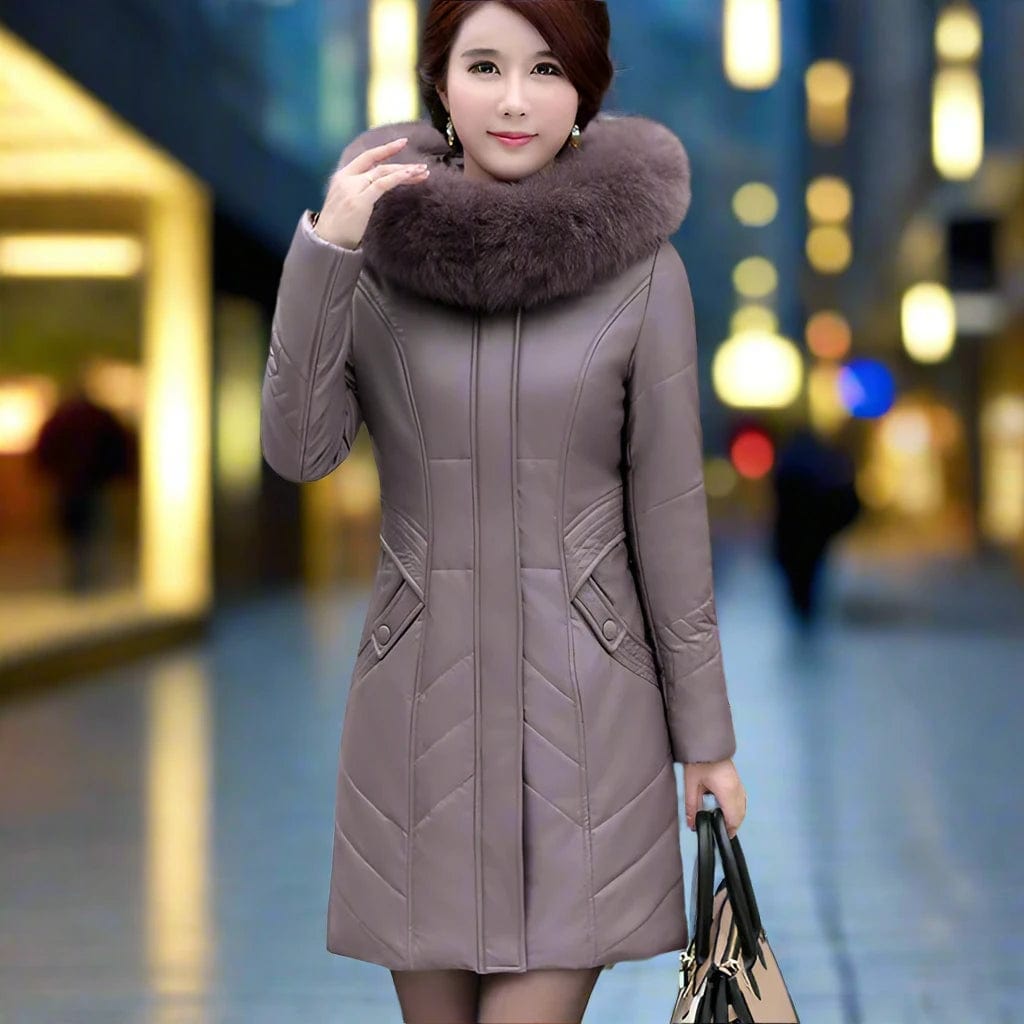 SPS - Warm Hooded Leather Coat