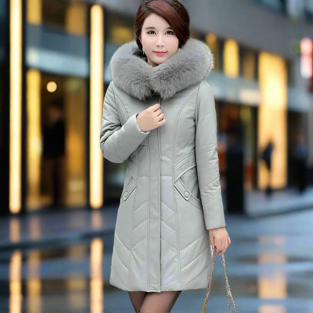 SPS - Warm Hooded Leather Coat