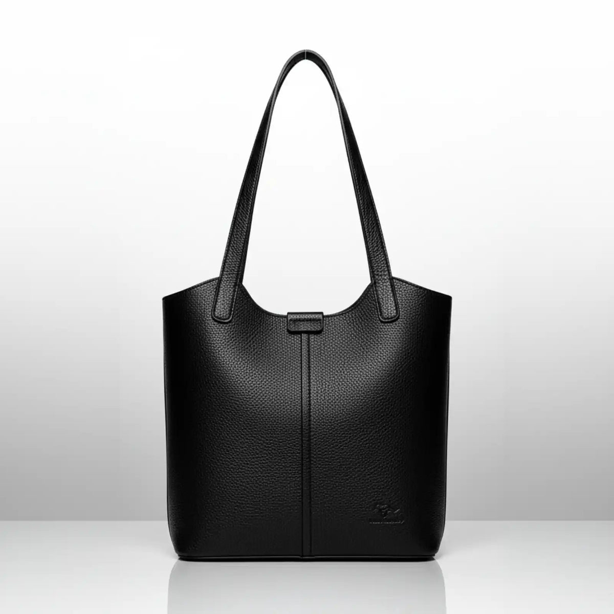 Soft Oxford Shoulder Tote Bag for Women in Black – product image 10