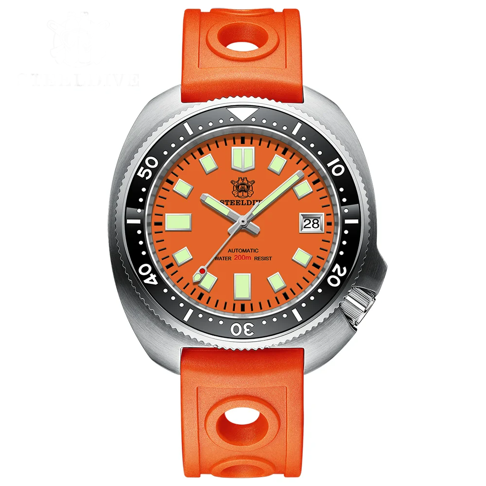 Steeldive SD1974 NH35 200M Turtle Diver Watch