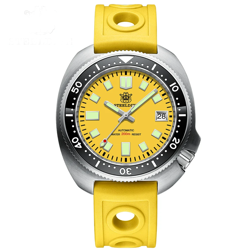 Steeldive SD1974 NH35 200M Turtle Diver Watch