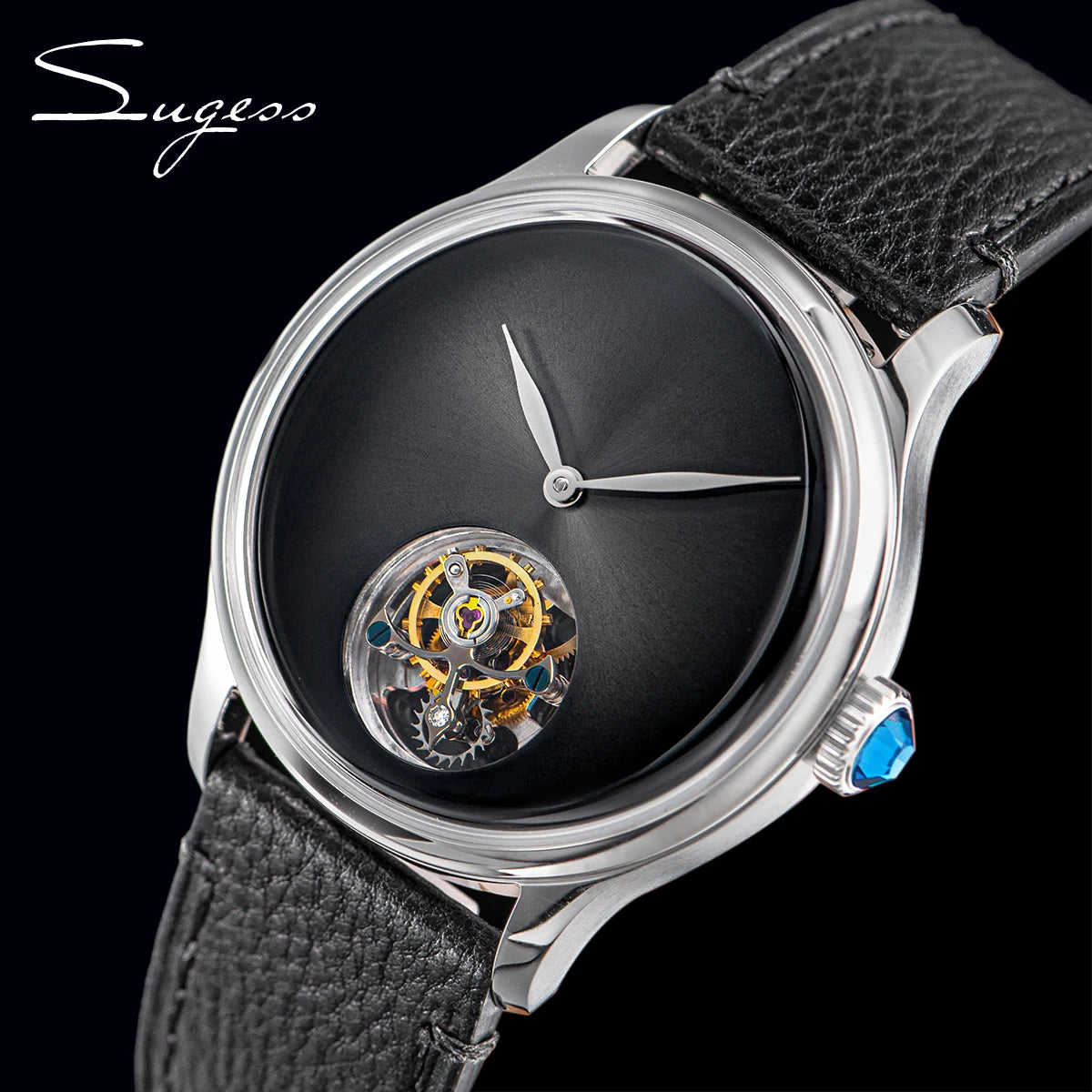 Sugess 411-2 Men’s Tourbillon Watch – S8000 Hand-Wind Sapphire Minimalist Smash Price Shop Men's Watch