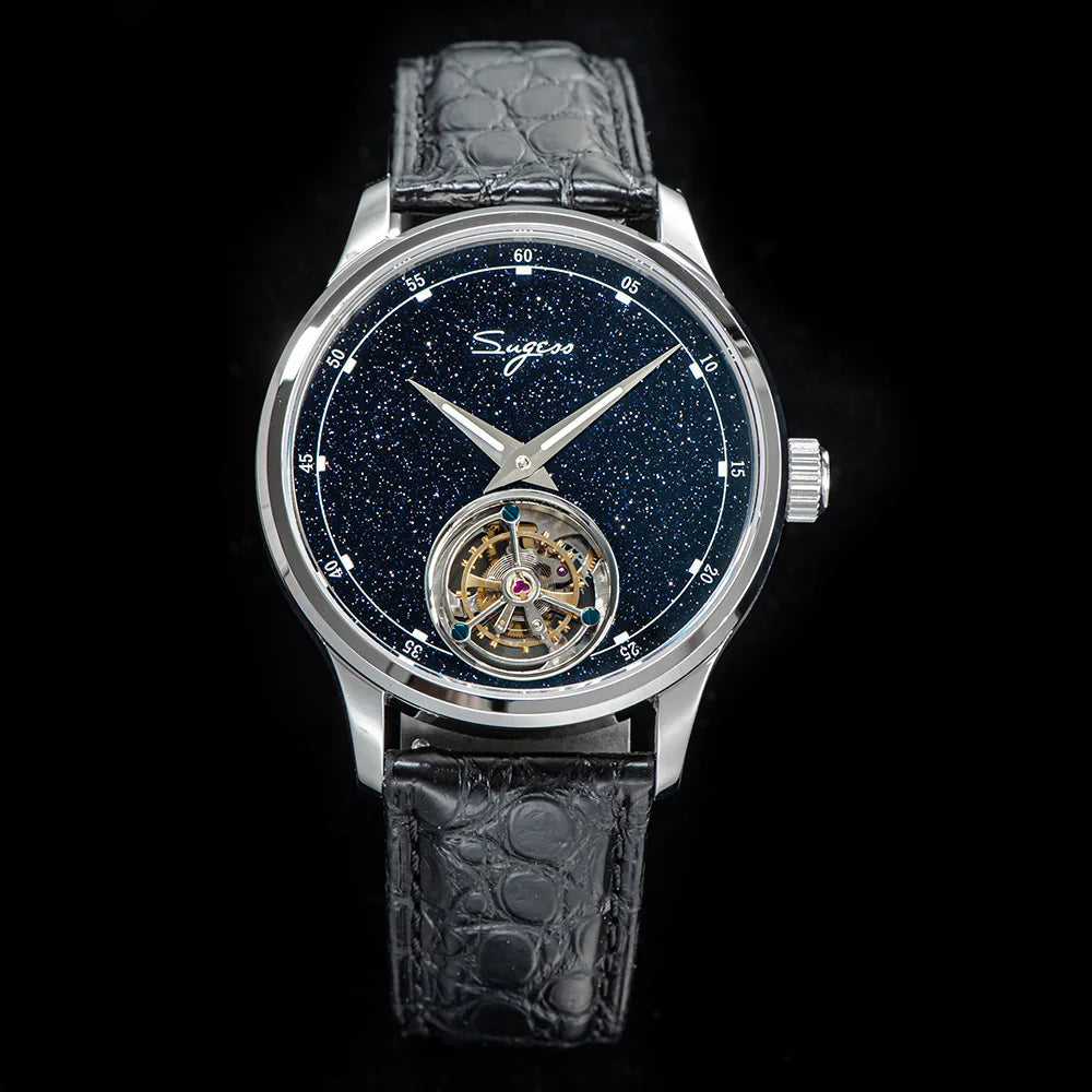 Sugess ST8230 Blue Stone Tourbillon Men’s Watch – Sapphire Mechanical Luxury Smash Price Shop Men's Watch