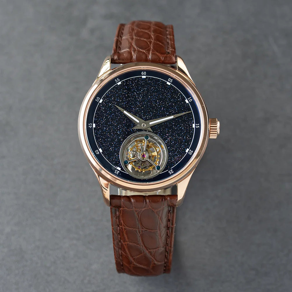 Sugess ST8230 Blue Stone Tourbillon Men’s Watch – Sapphire Mechanical Luxury