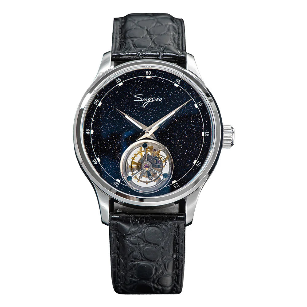 Sugess ST8230 Blue Stone Tourbillon Men’s Watch – Sapphire Mechanical Luxury Smash Price Shop Men's Watch