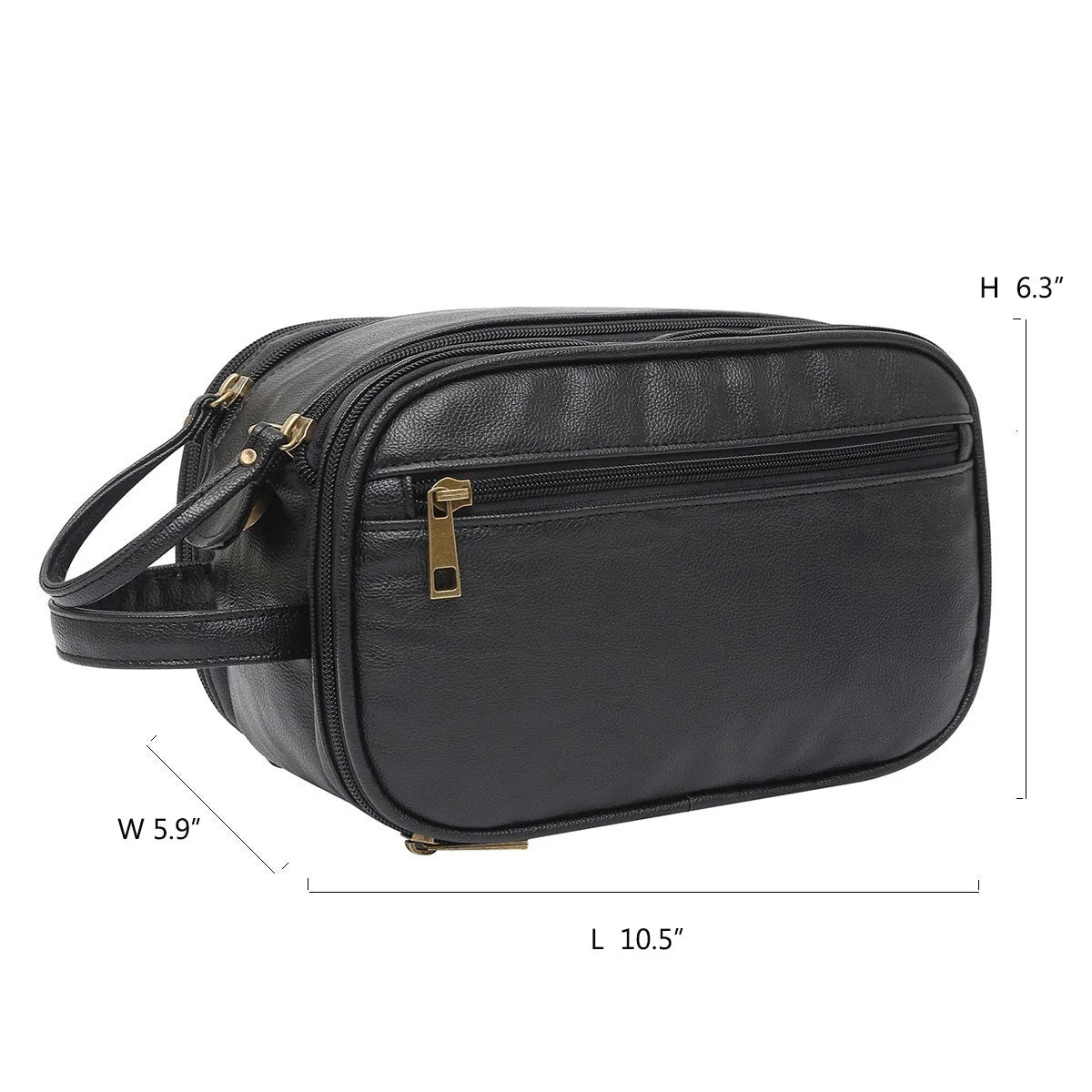 Toiletry Bag for Men, Large Travel Shaving Dopp Kit Water-resistant Bathroom Toiletries Organizer PU Leather Cosmetic Bags Smash Price Shop