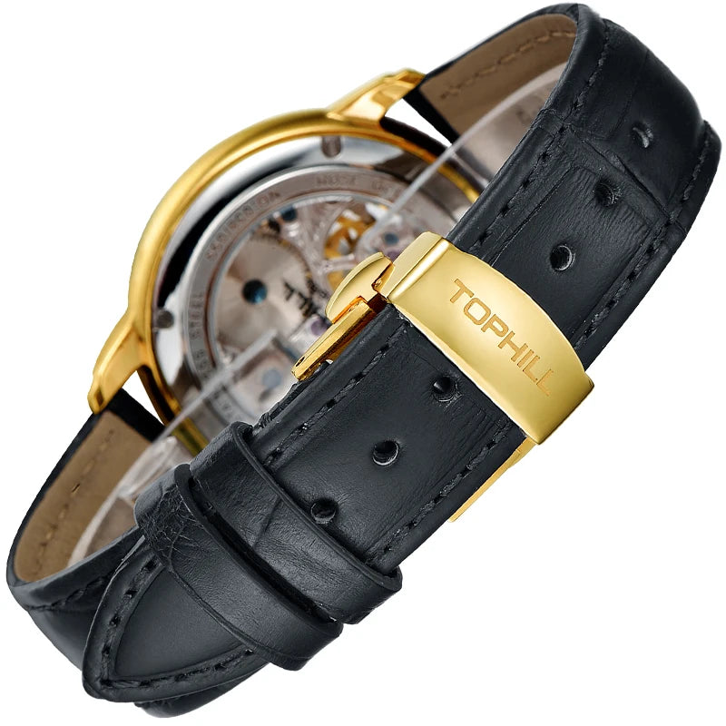 TOPHILL TU003L Women Automatic Tourbillon Watch – Diamond Sapphire Luxury