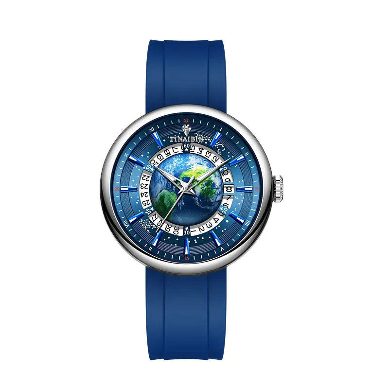 Tourbillon Earth Men’s Watch – HY6627, Luminous & Automatic