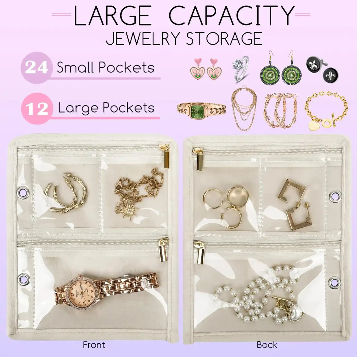 Travel Jewelry Organizer Binder Case – product image 9
