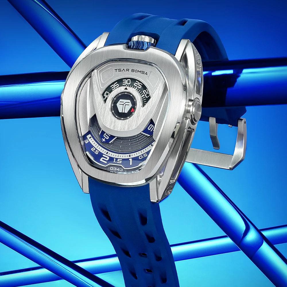 TSAR BOMBA TB8213 Automatic Sport Watch – Sapphire 100M Smash Price Shop Men's Watch