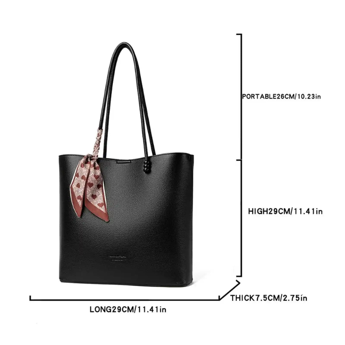 VANDERWAH Pebbled Vegan Leather Work Tote – product image 10