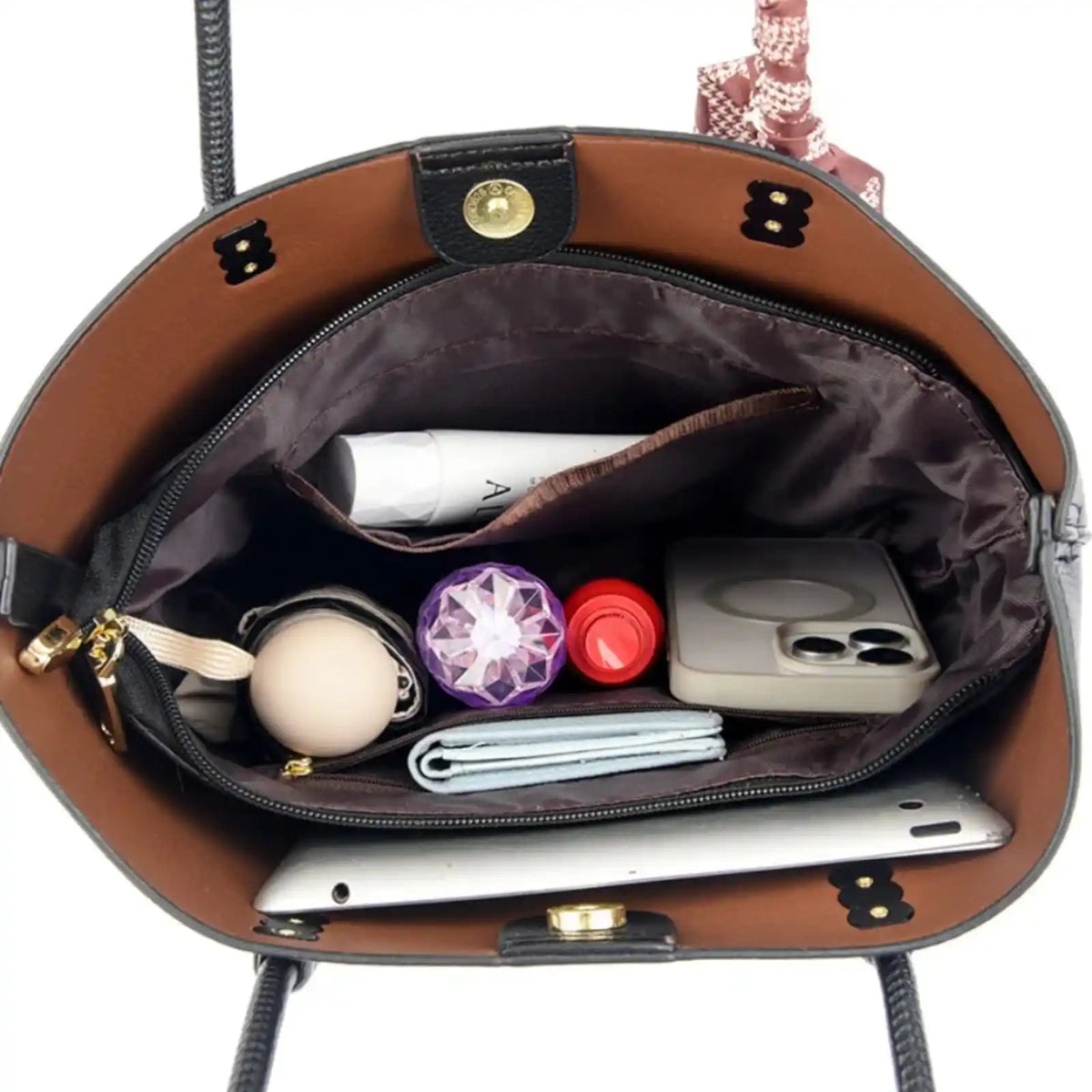 VANDERWAH Pebbled Vegan Leather Work Tote – product image 11