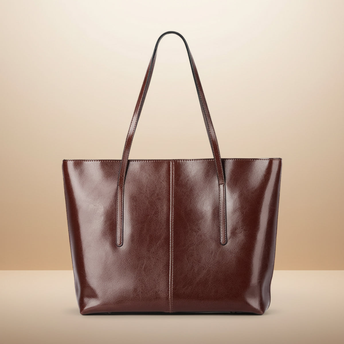 Vintage Genuine Leather Work Tote Bag for Women Burminsa