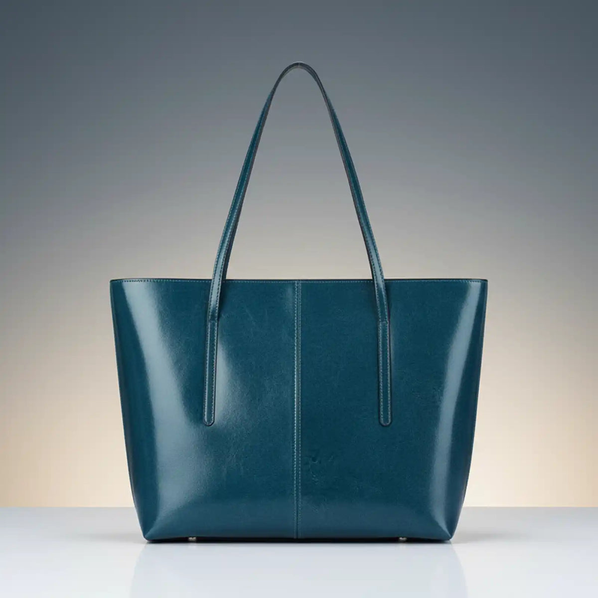 Vintage Genuine Leather Work Tote Bag for Women in Blue – product image 7