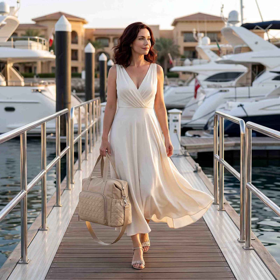 Women’s 40L Waterproof Nylon Travel Tote – lifestyle image 3