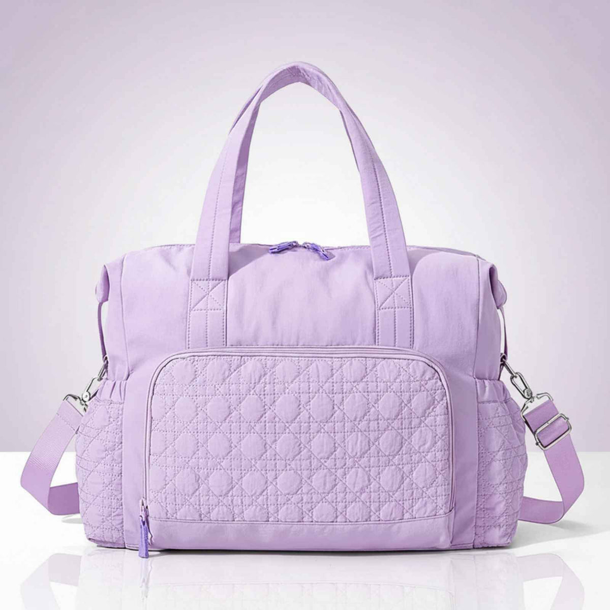 Women’s 40L Waterproof Nylon Travel Tote in purple – product image 8