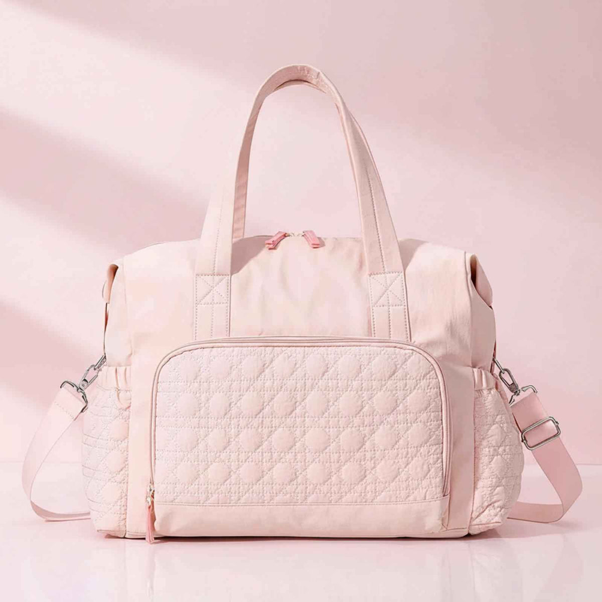 Women’s 40L Waterproof Nylon Travel Tote in pink – product image 9