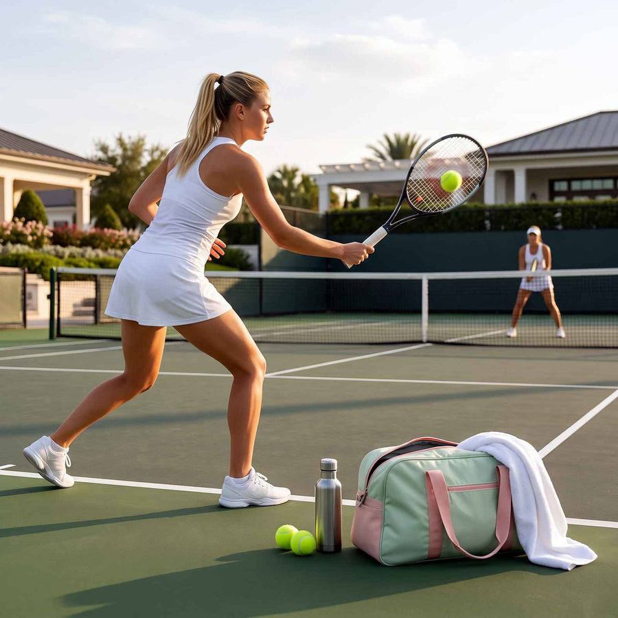 Women's Convertible Weekender Gym Bag with Shoe Compartment – lifestyle image 2