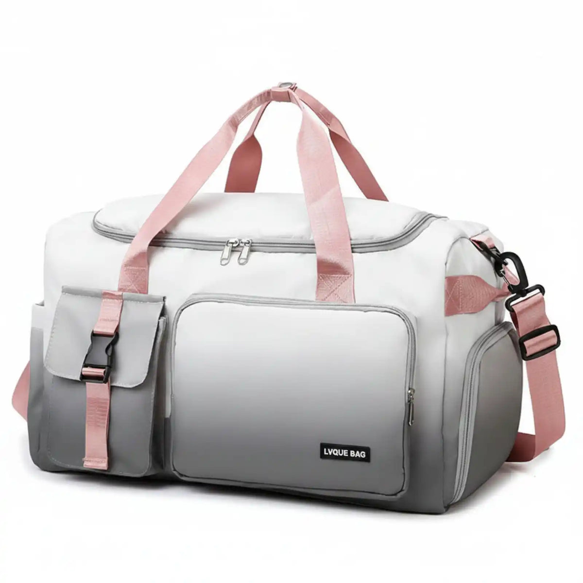 Women's Convertible Weekender Gym Bag with Shoe Compartment in GY – product image 9